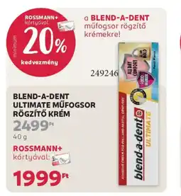 Rossmann Blend-a-dent Ultimate műfogsor rögzítő krém ajánlat