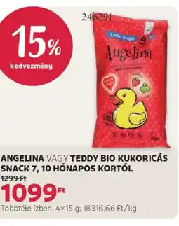 Rossmann Angelina vagy Teddy bio kukoricás snack ajánlat