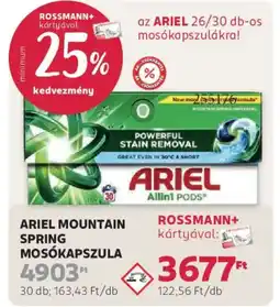 Rossmann Ariel Mountain Spring mosókapszula ajánlat