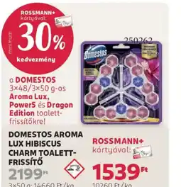 Rossmann Domestos Aroma Lux Hibiscus Charm toalett-frissítő ajánlat