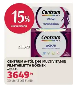 Rossmann Centrum A-tól Z-ig multivitamin filmtabletta nőknek ajánlat