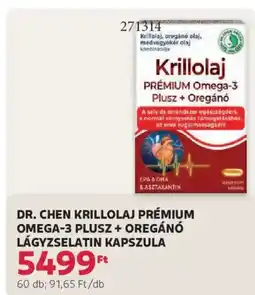 Rossmann Dr. Chen Krillolaj Prémium Omega-3 Plusz + Oregánó lágyzselatin kapszula ajánlat
