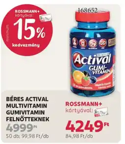 Rossmann Béres Actival multivitamin gumivitamin felnőtteknek ajánlat