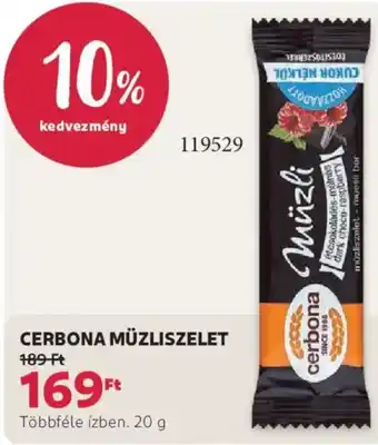 Rossmann Cerbona müzliszelet ajánlat