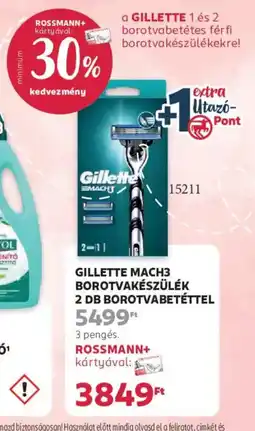 Rossmann Gillette Mach3 borotvakészülék ajánlat