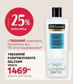 Rossmann Tresemmé Purify&Hydrate balzsam ajánlat
