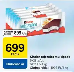 Tesco Kinder tejszelet multipack ajánlat