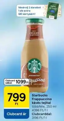 Tesco Starbucks Frappuccino kávés tejital ajánlat