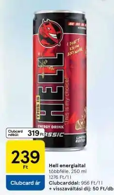 Tesco HELL Energiaital ajánlat