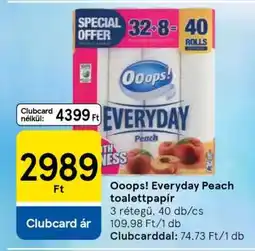 Tesco Ooops! Everyday Peach toalettpapír ajánlat