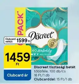 Tesco DISCREET TISZTASÁGI BETÉT ajánlat
