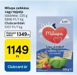 Tesco Milupa zabkása vagy tejpép ajánlat