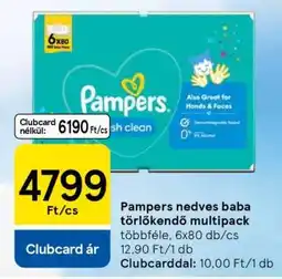 Tesco Pampers nedves baba törlőkendő multipack ajánlat