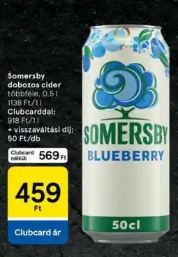 Tesco Somersby dobozos cider ajánlat