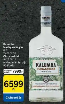 Tesco Kalumba Madagascar gin ajánlat