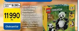 Tesco LEGO Creator 3-in-1 31165 Vadállatok: Pandacsalád ajánlat