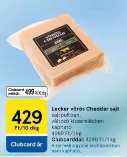 Tesco Lecker Vörös Cheddar sajt ajánlat