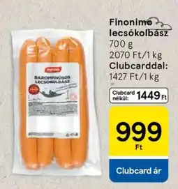 Tesco Finonimo lecsókolbász ajánlat