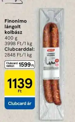 Tesco FINONIMO LÁNGOLT KOLBÁSZ ajánlat