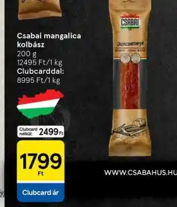 Tesco Csabai Mangalica Kolbász ajánlat