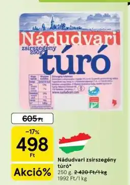 Tesco Nádudvari zsírszegény túró ajánlat