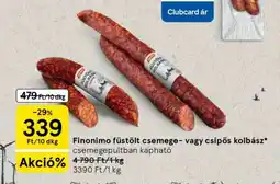 Tesco Finonimo füstölt csemege- vagy csípős kolbász ajánlat