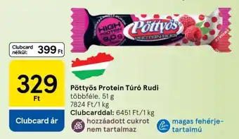 Tesco Pöttyös Protein Túró Rudi ajánlat