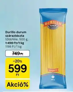 Tesco Durillo durum száraztészta ajánlat