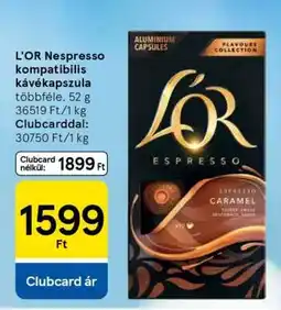Tesco L'OR Nespresso kompatibilis kávékapszula ajánlat