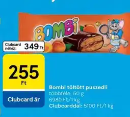Tesco Bombi töltött puszedli ajánlat
