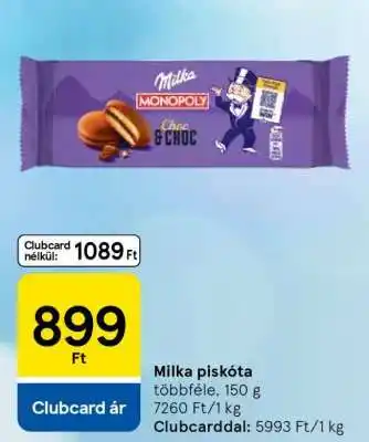 Tesco Milka piskóta ajánlat