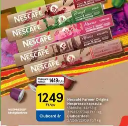 Tesco Nescafé Farmer Origins Nespresso kapszula ajánlat