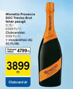 Tesco Mionetto Prosecco DOC Treviso Brut fehér pezsgő ajánlat