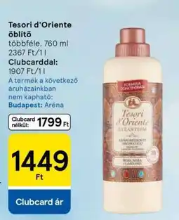 Tesco TESORI D’ORIENTE Öblítő ajánlat
