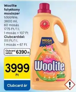 Tesco Woolite folyékony mosószer ajánlat