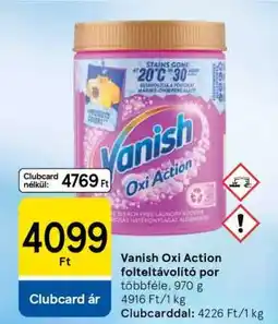 Tesco Vanish Oxi Action folteltávolító por ajánlat