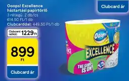 Tesco Ooops! Excellence háztartási papírtörlő ajánlat