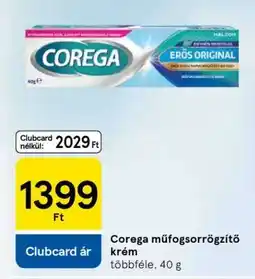 Tesco COREGA Műfogsorrögzítő Krém ajánlat