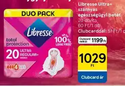 Tesco Libresse Ultra+ szárnyas egészségügyi betét ajánlat