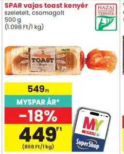 Spar Market Spar vajas toast kenyér ajánlat