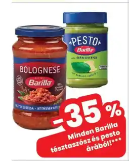Spar Market Barilla tésztaszósz és pesto ajánlat