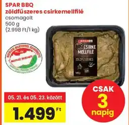 Spar Spar bbq zöldfűszeres csirkemellfilé ajánlat