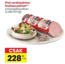 Spar Pick sertéspárizsi, füstízes párizsi ajánlat