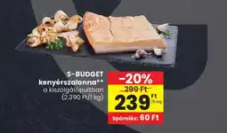 Spar S-Budget kenyérszalonna ajánlat