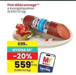 Spar Pick diákcsemege ajánlat