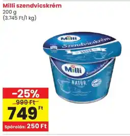 Spar Milli szendvicskrém ajánlat