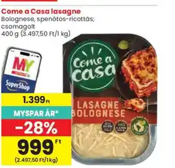 Spar Come A Casa lasagne ajánlat