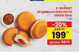 Spar S-BUDGET sárgabaracklekvárral töltött fánk ajánlat