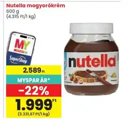 Spar Nutella mogyorókrém ajánlat