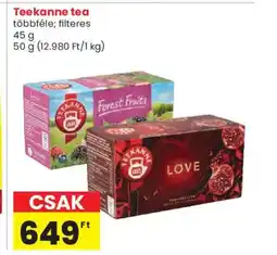 Spar Teekanne tea ajánlat